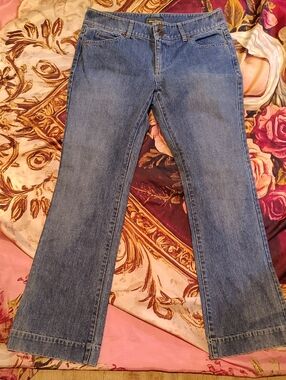 Eddie Bauer Medium Blue Denim Jeans with Branded Patch